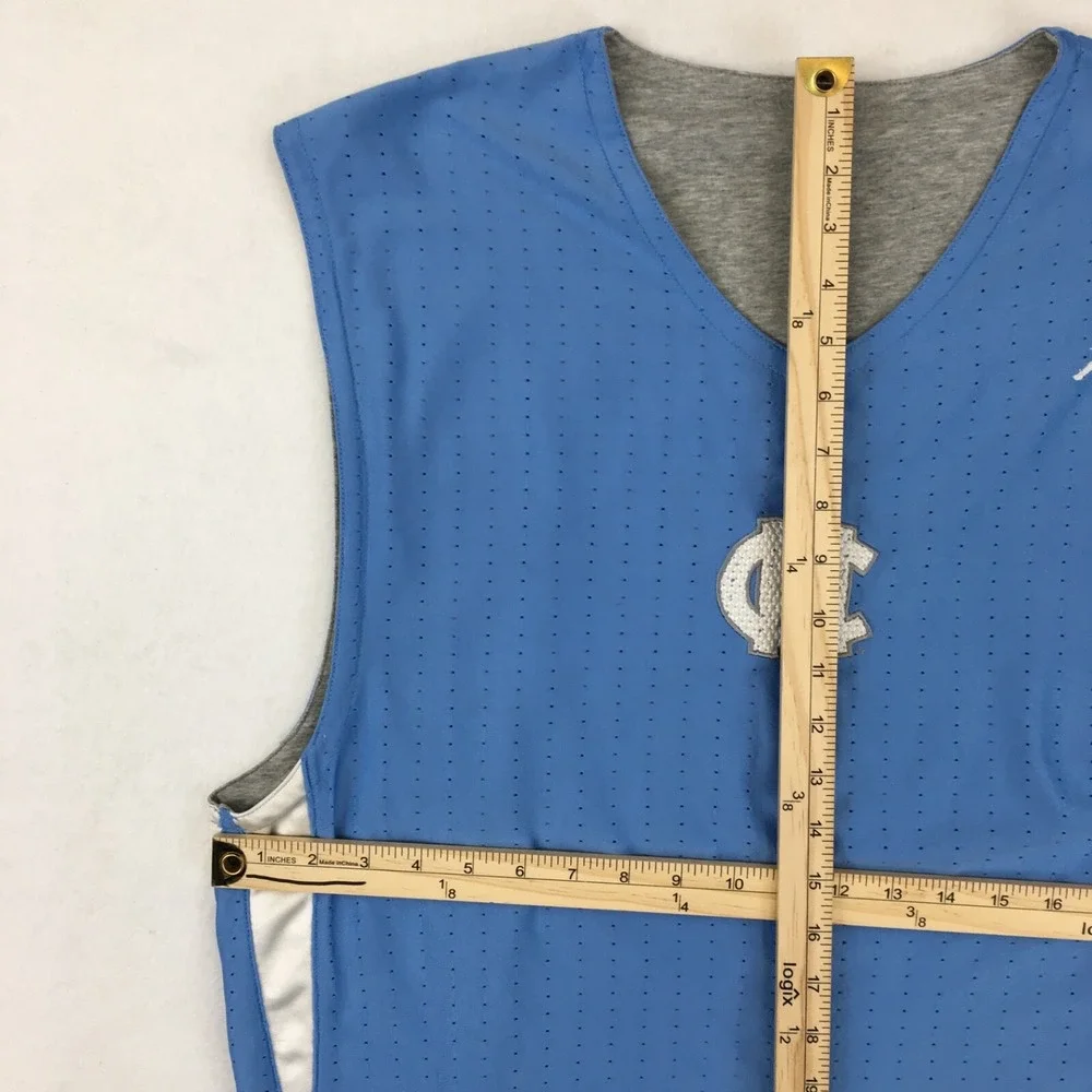 Vintage Jordan North Carolina Jersey Mens Size L Blue‎ Tar Heels Reversible Y2K